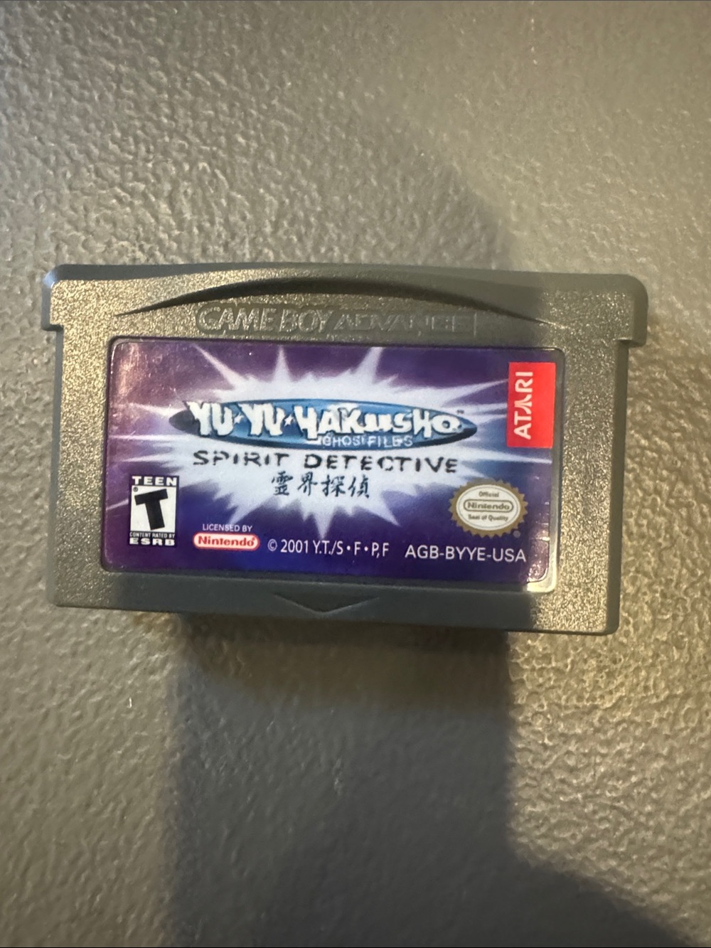 Game Boy Advance Yu-Yu Hakusho: Spirit Detective - Gray Cartridge
